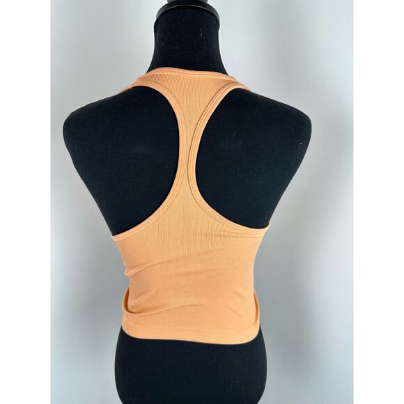 Pre-Loved Free People Movement Ribbed Tank Top - Orange Sherbet Small - Picture 5 of 7